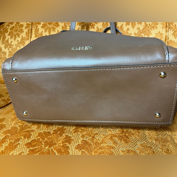 Nine West Chelsea Three Compartment Tote Brown Cognac Handbag - Picture 6 of 12